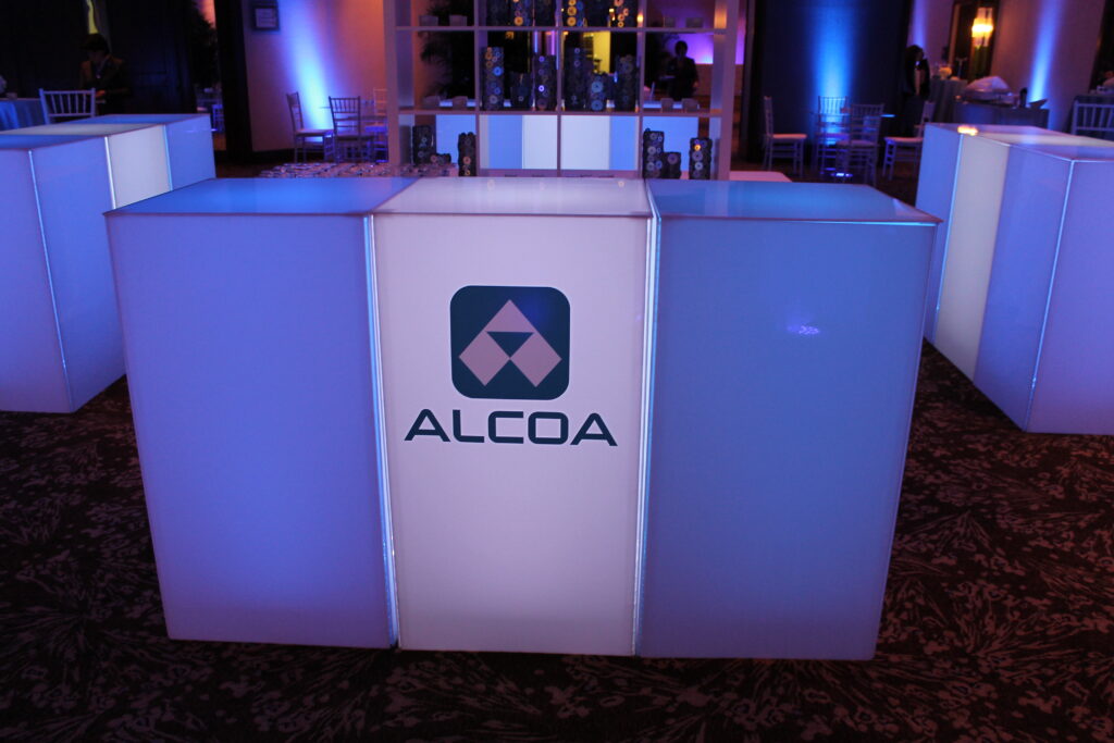 branded bar for Alcoa and Arconic event
