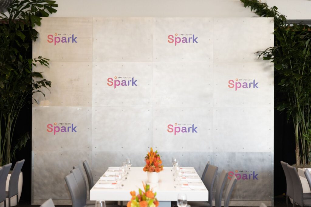 Step and Repeat wall at LivePerson Spark Annual Meeting