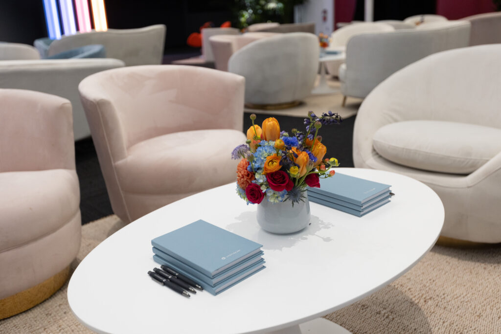 close up of seating area at LivePerson Spark Annual Meeting